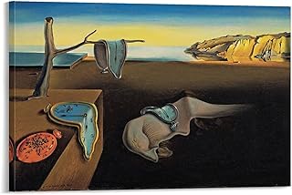 Salvador Dali Wall Art Prints The Persistence of Memory Art Poster Print Photo Art Painting Canvas Poster Home Decorative Bedroom Modern Decor Picture Frame 20x30inch(50x75cm)