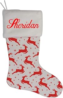 HUAN XUN Personalized Name Christmas Stocking for Xmas Tree Holiday Party Sheridan