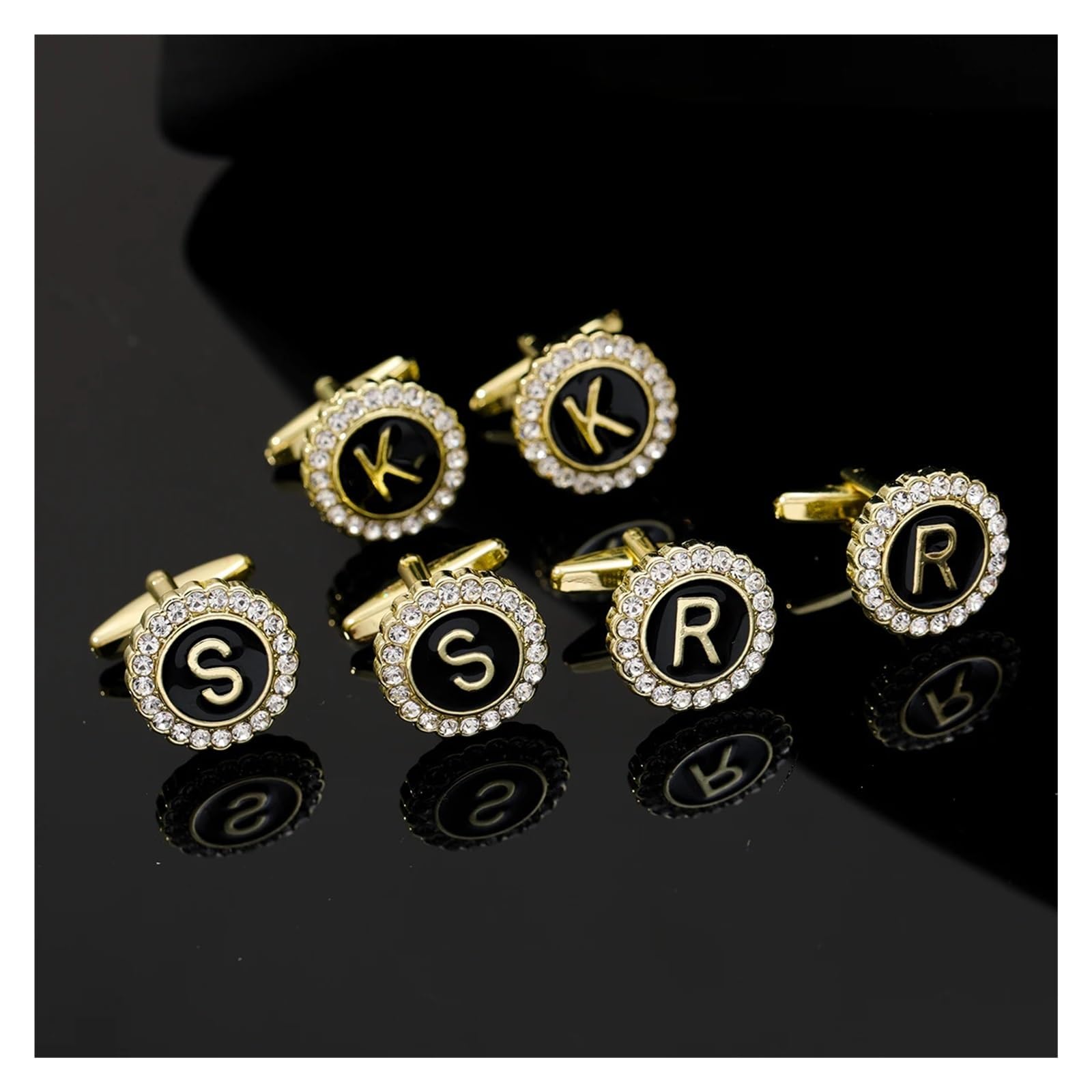 Amazon.com: TYLPFH 2 Pairs Crystal Around Initial A-Z
