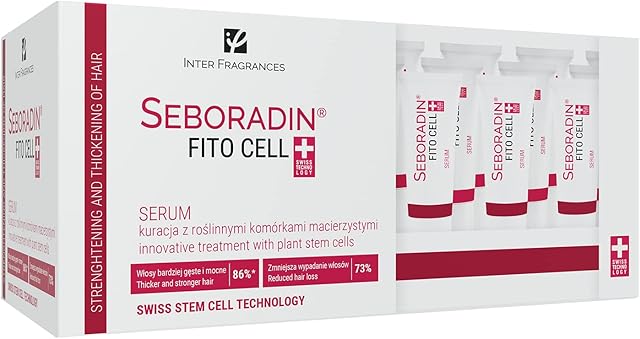 SEBORADIN FITO CELL Hair Serum for Stronger Hair 15 x 6 g | Hair Loss and Regrowth | Swiss Technology Stem Cells Phytocelltec Malus Domestica | Hair & Scalp Treatment | Hair Care & Hair Products
