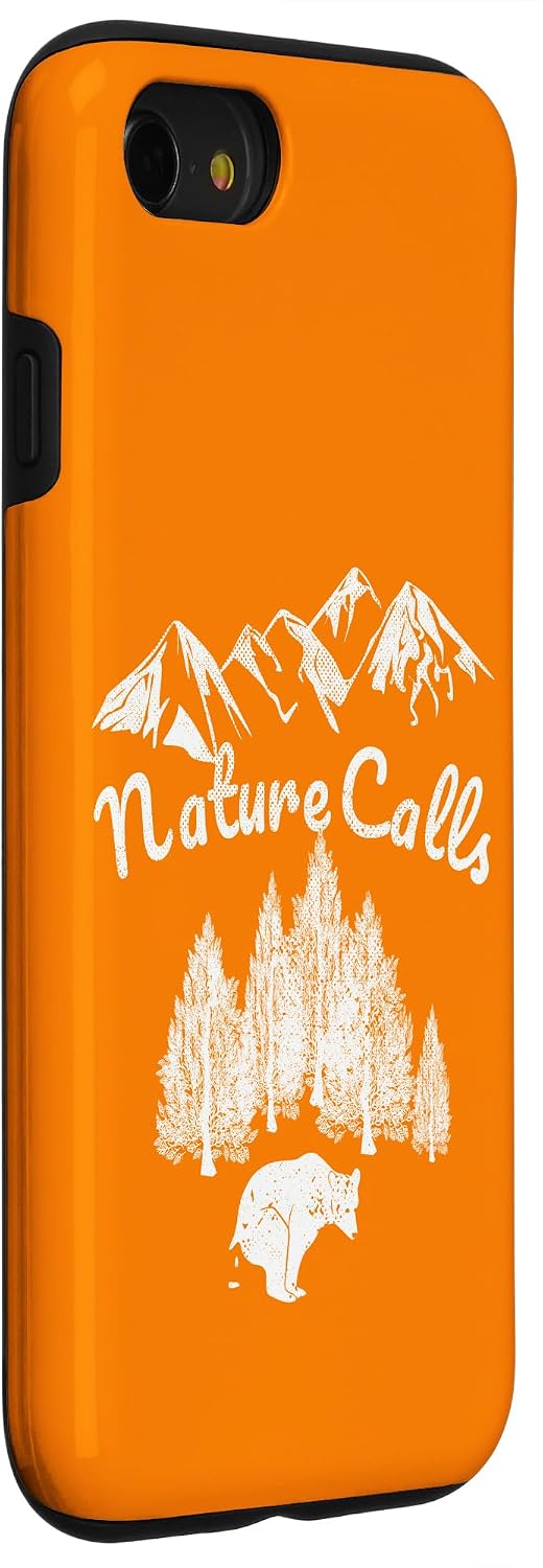 iPhone SE (2020) / 7 / 8 Nature Calls - Pooping Bear Blaze Orange Hunting Accessories Case