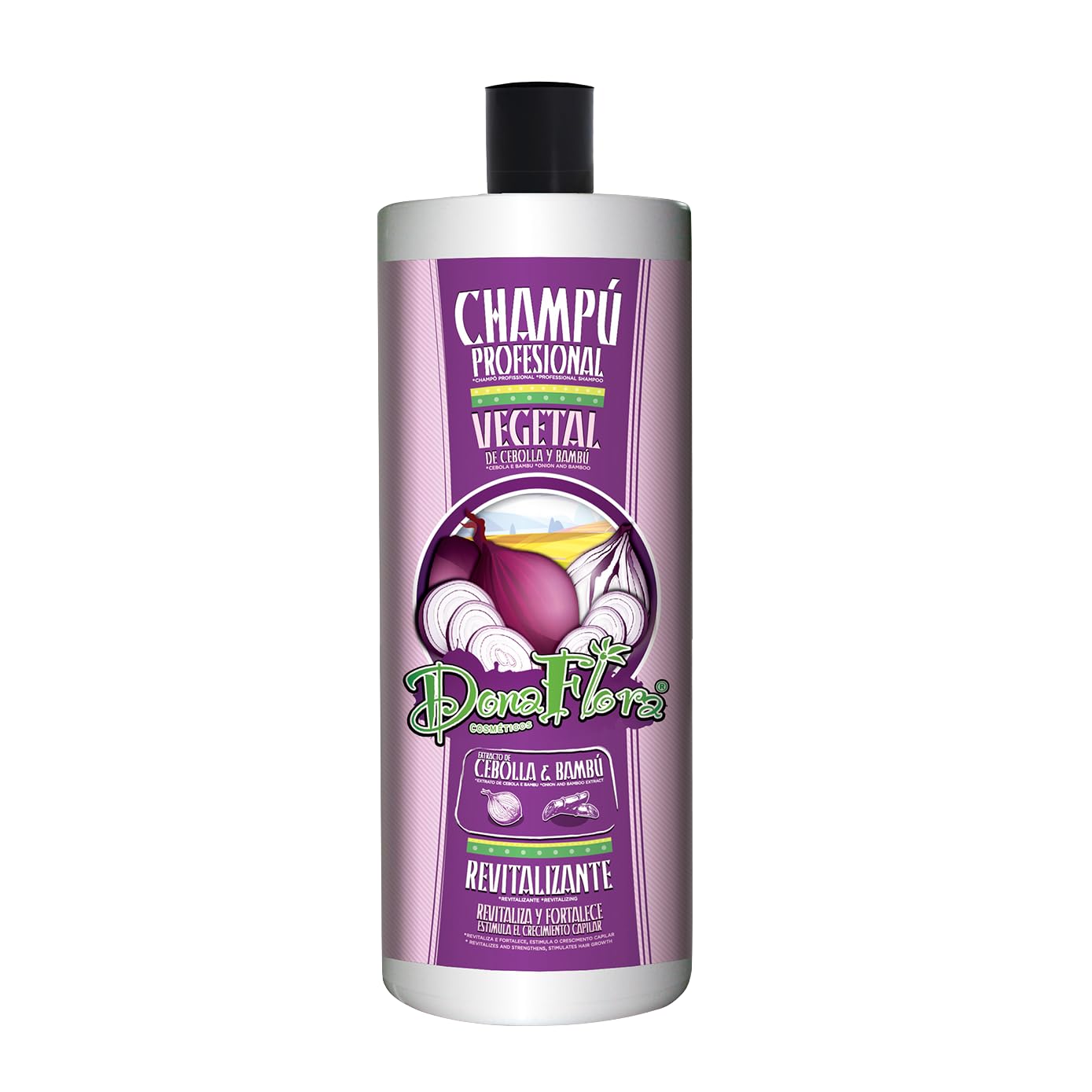 Onion and Bamboo Revitalizing Shampoo - Strengthening & Shine - 1000ml - Stimulating & Antioxidant Properties