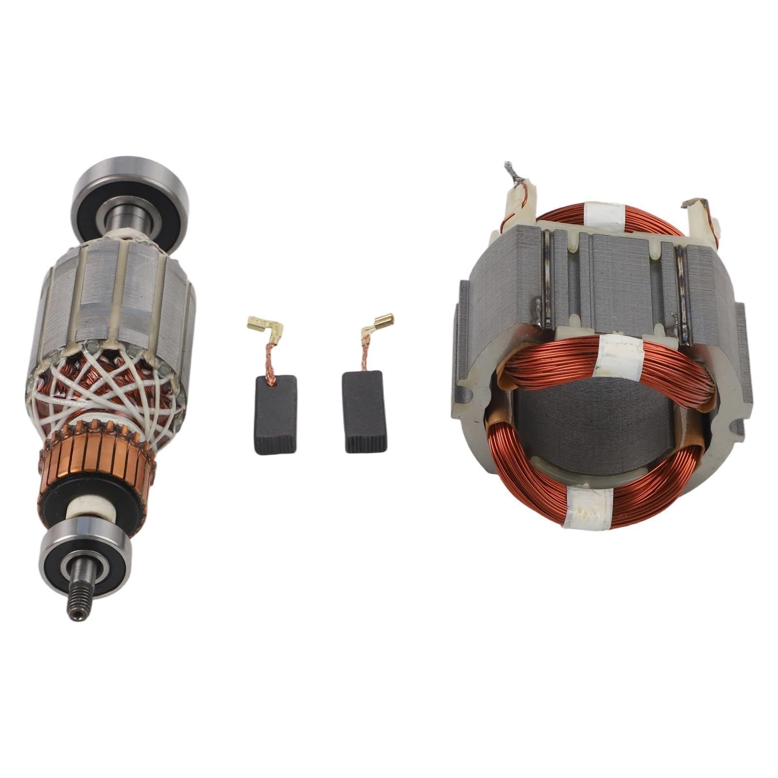 Lecreatekit Estator para rotor y juego de escobillas de carbono, compatible con HR4001C HR4010C HR4011C HR4003C HR4013C, sustituye a las piezas 513888-4 625758-6