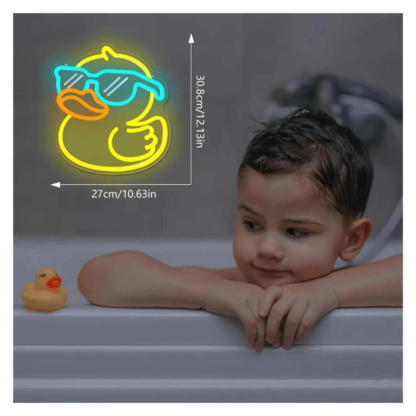 néon signe Enseigne Lumineuse LED En Forme De Lunettes De Canard, Intensité Variable Pour Chambre À Coucher, Salle De Bain, Fête, Club, Décoration, 30.8cmx27cm