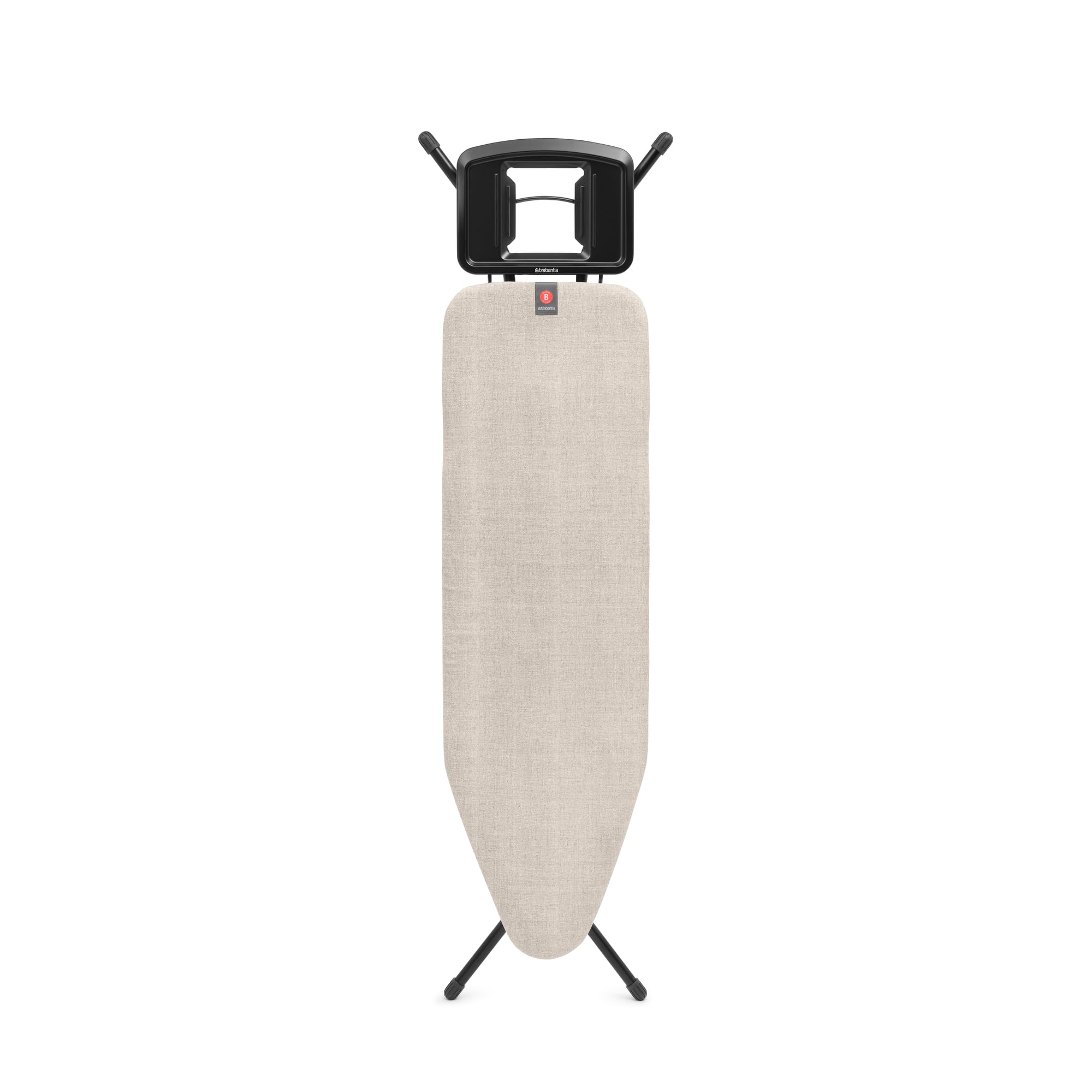 Table à Repasser Brabantia Taille B 124x38 Cm - Housse Coton Fairtrade, Hauteur Réglable 69-96 Cm, Repose-fer