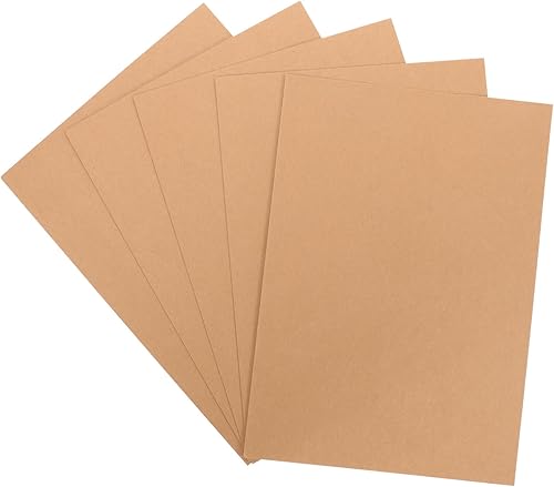 VILLCASE 5 hojas de papel kraft marrón cartulina papel grueso A4 en blanco tarjeta tamaño carta papel impresora papel papel para arte pintura