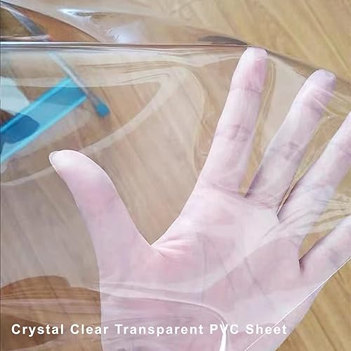 Miniatura 7 de LIBERECOO Mantel de vinilo ajustable ovalado transparente, se adapta solo a mesas ovaladas de 48 x 68 pulgadas, protector de mantel de plástico