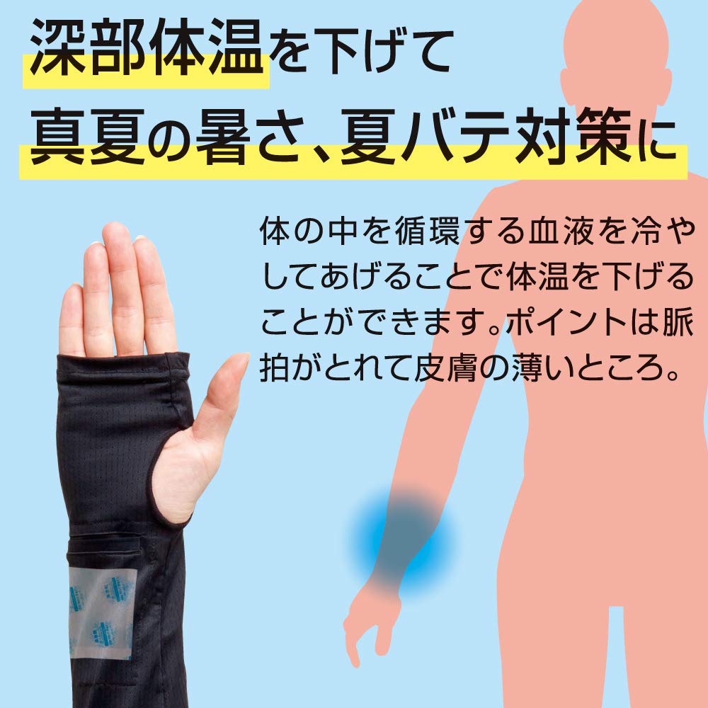 Amazon | アルファックス UVリアリークール アームカバー (保冷剤2個