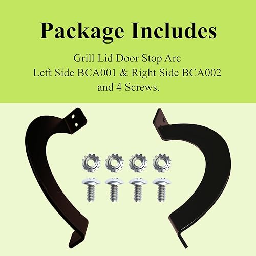 Miniatura 5 de Newly BCA001 - Tapa de parrilla lateral izquierda y BCA002 para puerta lateral derecha, arco con tornillos, apto para la mayoría de parrillas