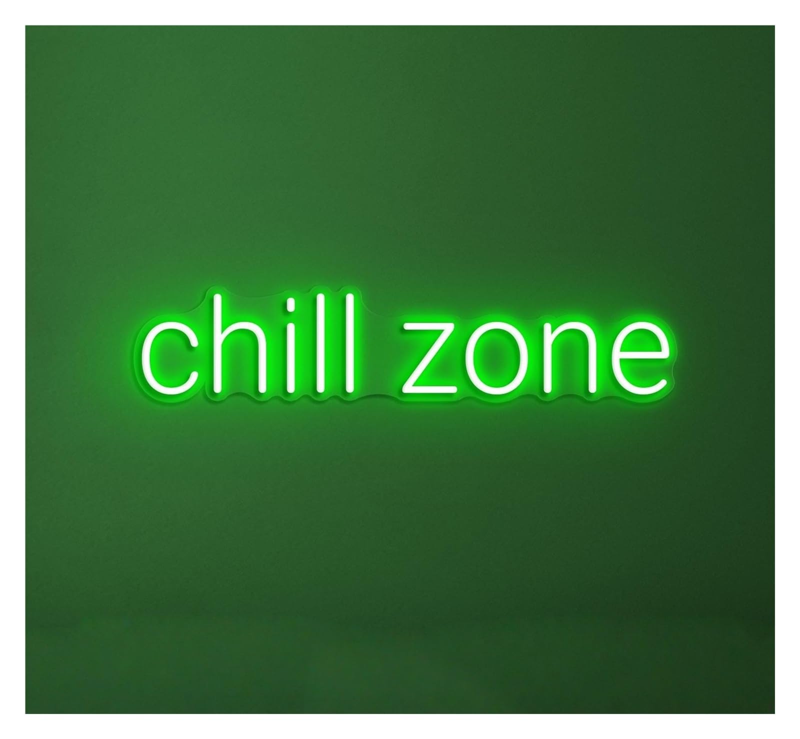 RONGCH Hanging Art Signs Chill Zone Neon Sign Wall Art for Home Bar Pub Decor Storefront Window Display Business Entrance 48cm(Style E)