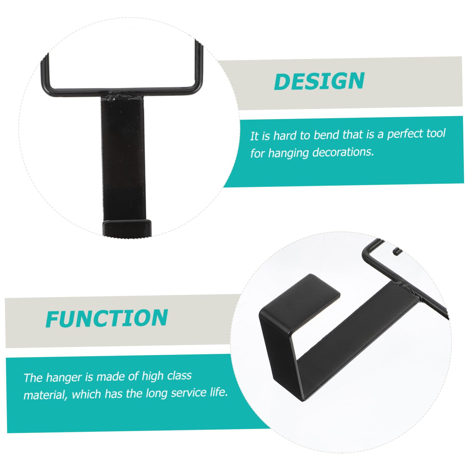 MUSISALY 2pcs Christmas Wreath Hooks Heavy-Duty Hangers for Door Storage Easy to Install and Detach for Front Doors and Holiday Decorations