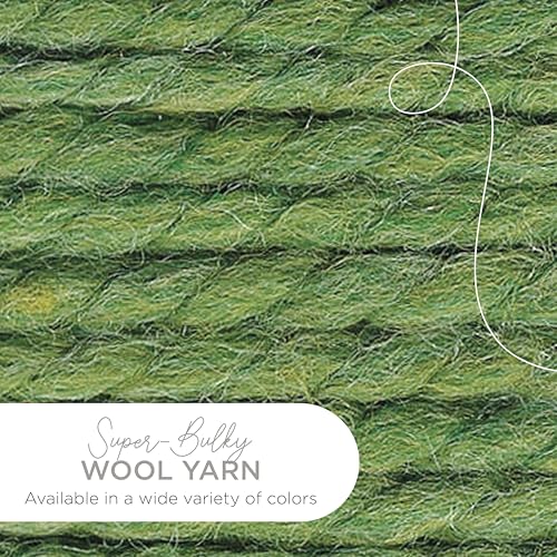 Image of Lion Brand Yarn Wool-Ease Thick & Quick Yarn, Soft and Bulky Yarn for Knitting, Crocheting, and Crafting, 1 Skein, Grass | Super Bulky Wool Acrylic Blend Fiber for Soft Hats, Sweaters, Chunky Blankets, Yarn for Crochet, Knitting, Crafts, Weaving