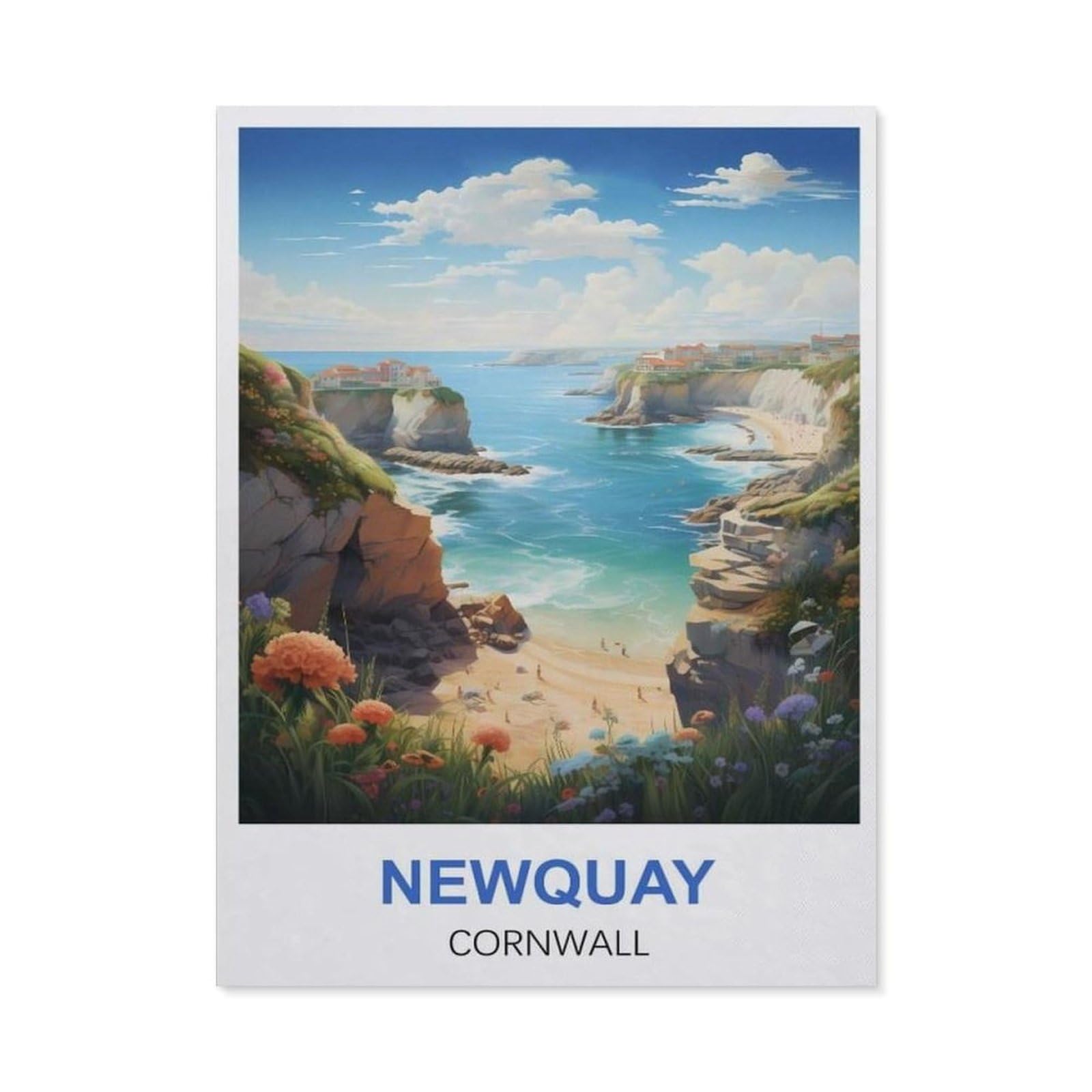 BEAYODKP 5D DIY Diamond Painting，Newquay Cornwall（30x40cm）