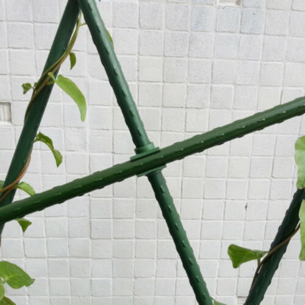 Lot de 50 clips de raccordement pour treillis de plantes de jardin, tiges de raccordement en plastique pour tiges de cadre de jardin fixes, pour cage à tomates, tiges de plantes 11/16/20 mm