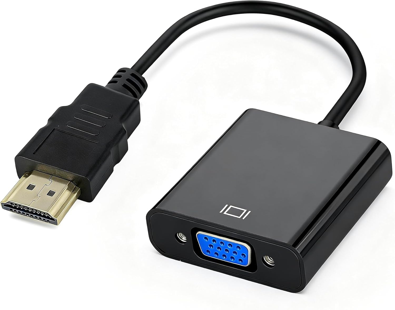 Adattatore HDMI a VGA, Convertitore Unidirezionale HDMI a VGA con Connettore Placcato in Oro, per Computer, Laptop, Proiettori, HDTV, Chromebook, Xbox
