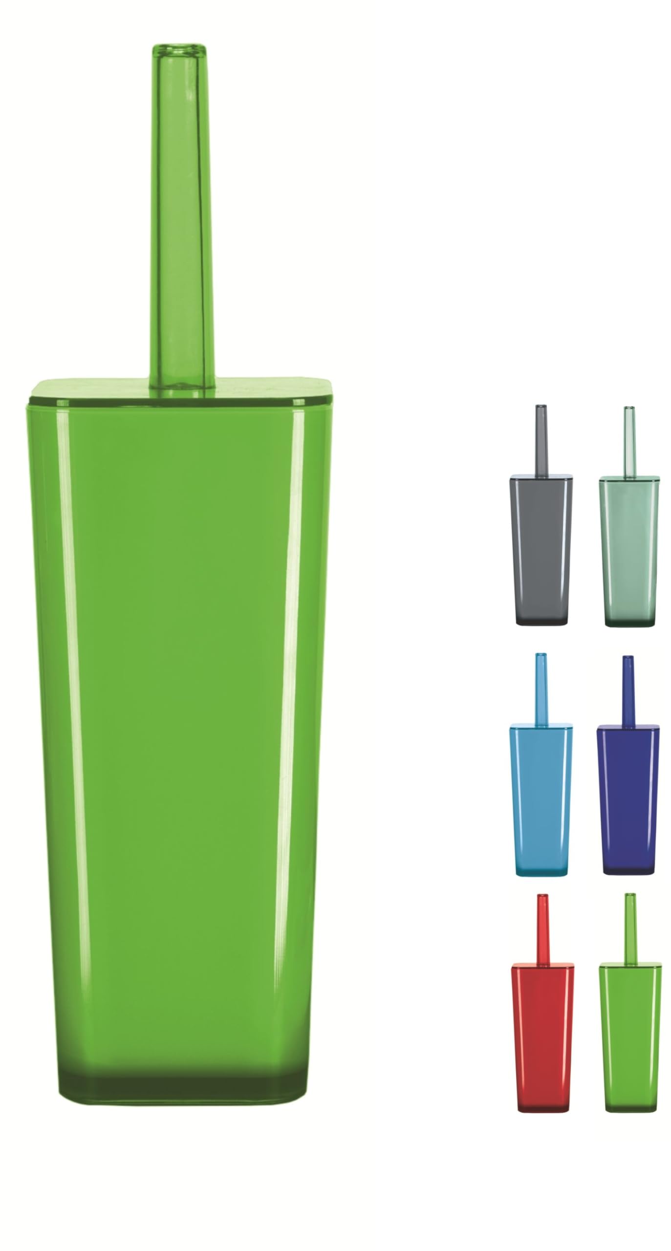 KW "Easy" Enlcosed Plastic Toilet Brush and Holder (Green)
