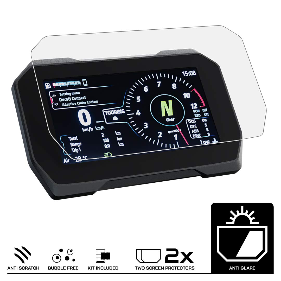 Speedo Angels Dashboard Screen Protector compatible with MULTISTRADA V4S (2021-) 2 x Anti Glare