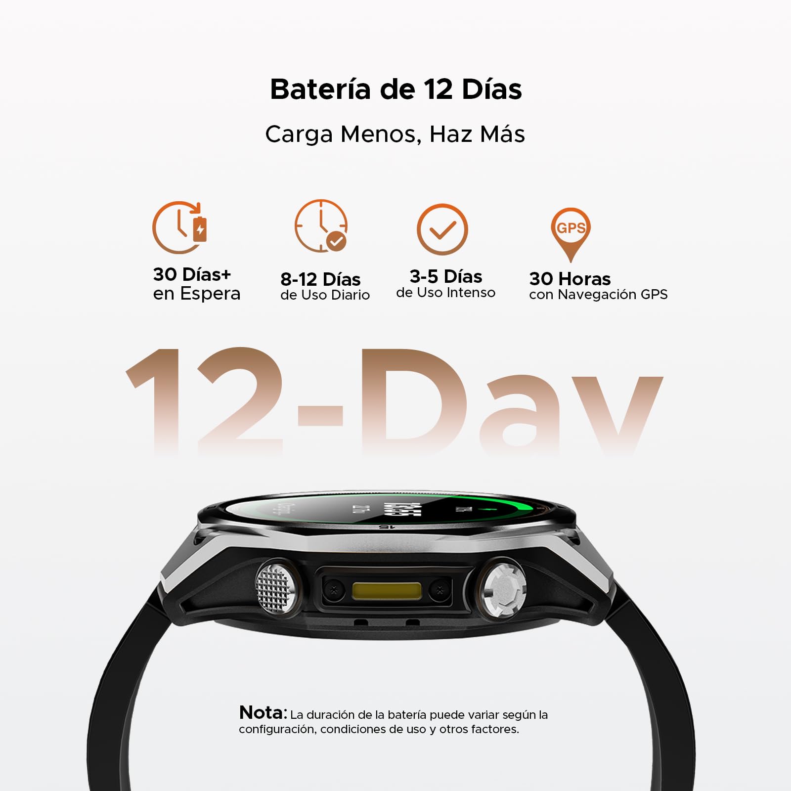 ANYWISEW1, Reloj Inteligente Militar para Hombre, GPS de Doble Banda 5ATM, Compatible con Android y iOS, Pantalla AMOLED de 1,43", más de 170 Modos Deportivos