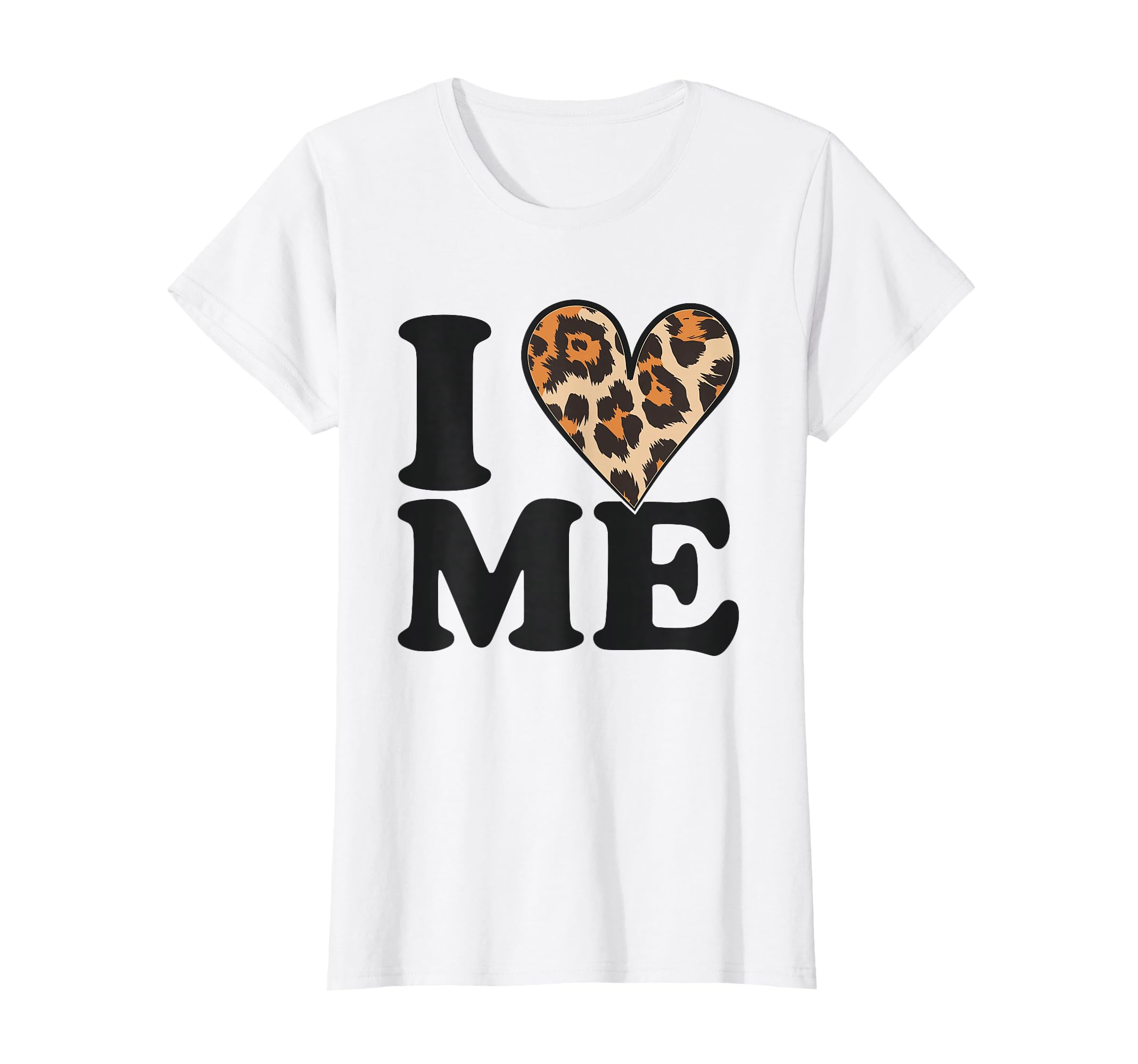 Amazon.co.jp: I Love Me ヒョウ柄ハートラバーズファッションTシャツ 
