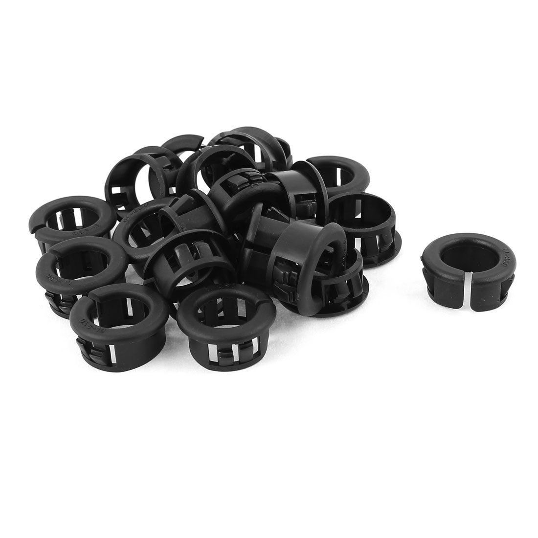 Aexit 20Pcs OSB-19 Cleaning Brushes 12.5mm Wire Hole Dia Cable Harness Protector Antistatic Brushes Snap Bushing