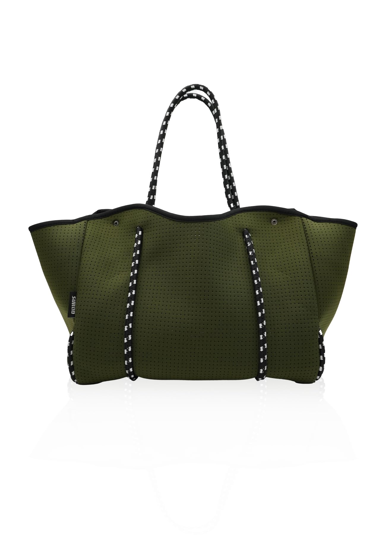 Neoprene Tote Bag for Women Large Travel Beach Bag with Detachable Pouch Stylish Lightweight Everyday Carryall