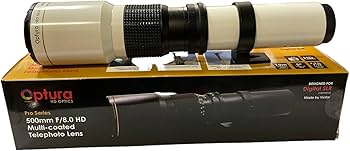 Amazon.com : OPTURA HD White 500mm/1000mm f/8 Manual Telephoto