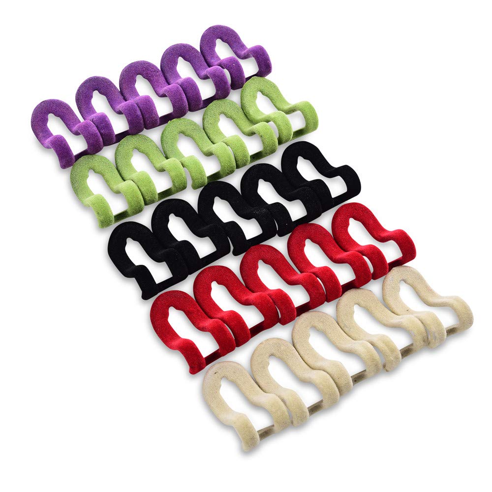 60 Ganci A Cascata Salvaspazio Per Appendiabiti – In Plastica ABS, Bianchi, 5x2x2 Cm, Portata 5 Kg