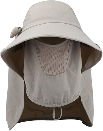 Miniatura 2 de lenikis Gorra con solapa desmontable UPF50 para mujer con visera ancha plegable protección UV protección contra los rayos UV