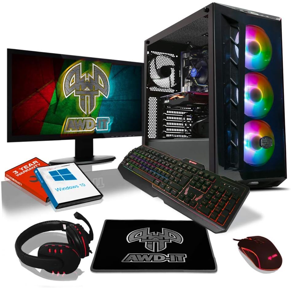 ADMI Gaming PC Package : Intel i3 10100F 4.3GHz Quad Core, GTX 1650 4GB, 8GB 2400MHz, 300mbps WiFi, Windows 10
