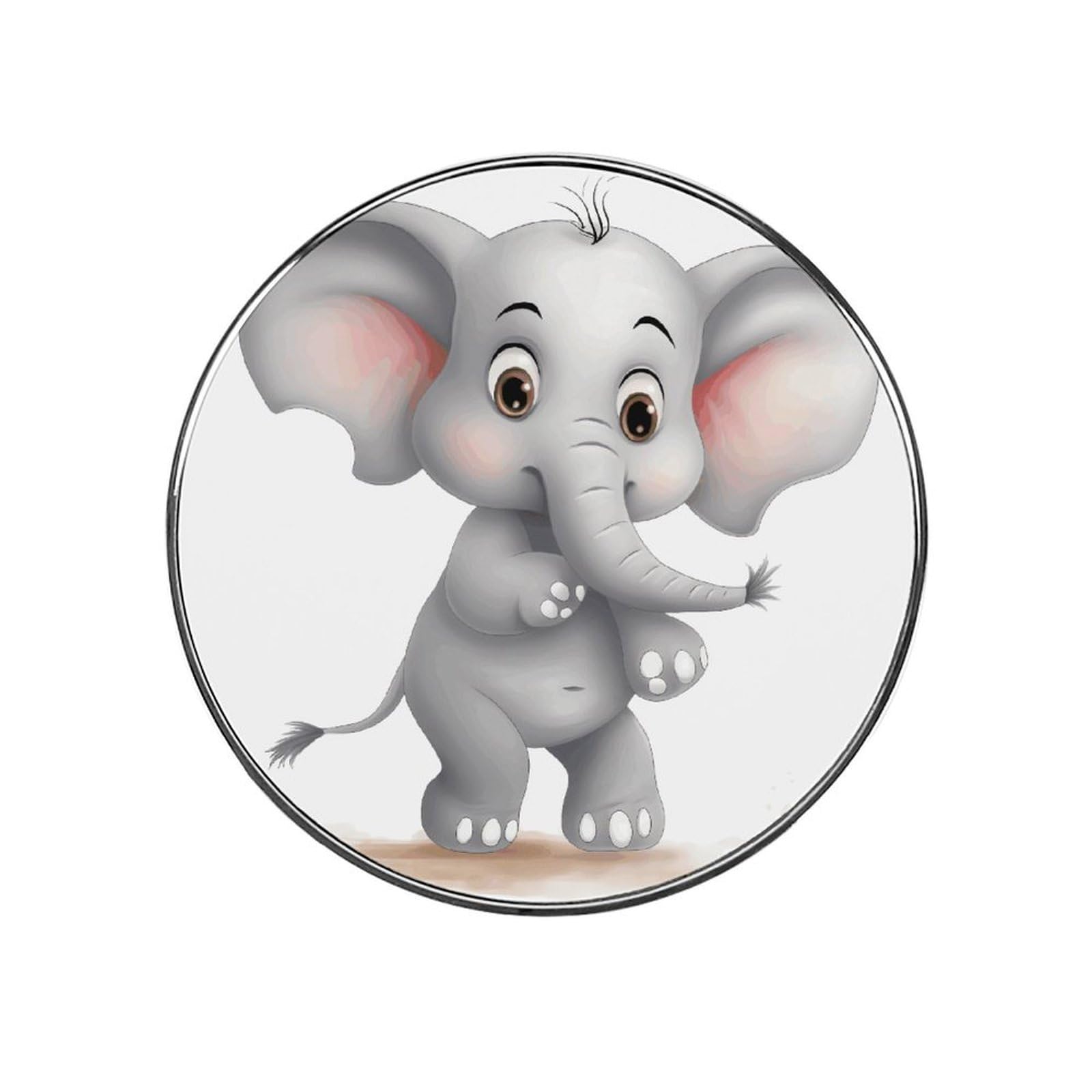 Cute Elephant Fridge Magnet Magnetic Refrigerator Magnets Mini Round Kitchen Fridges Magnets for Kitchen Office Whiteboard Cabinet and Dishwasher