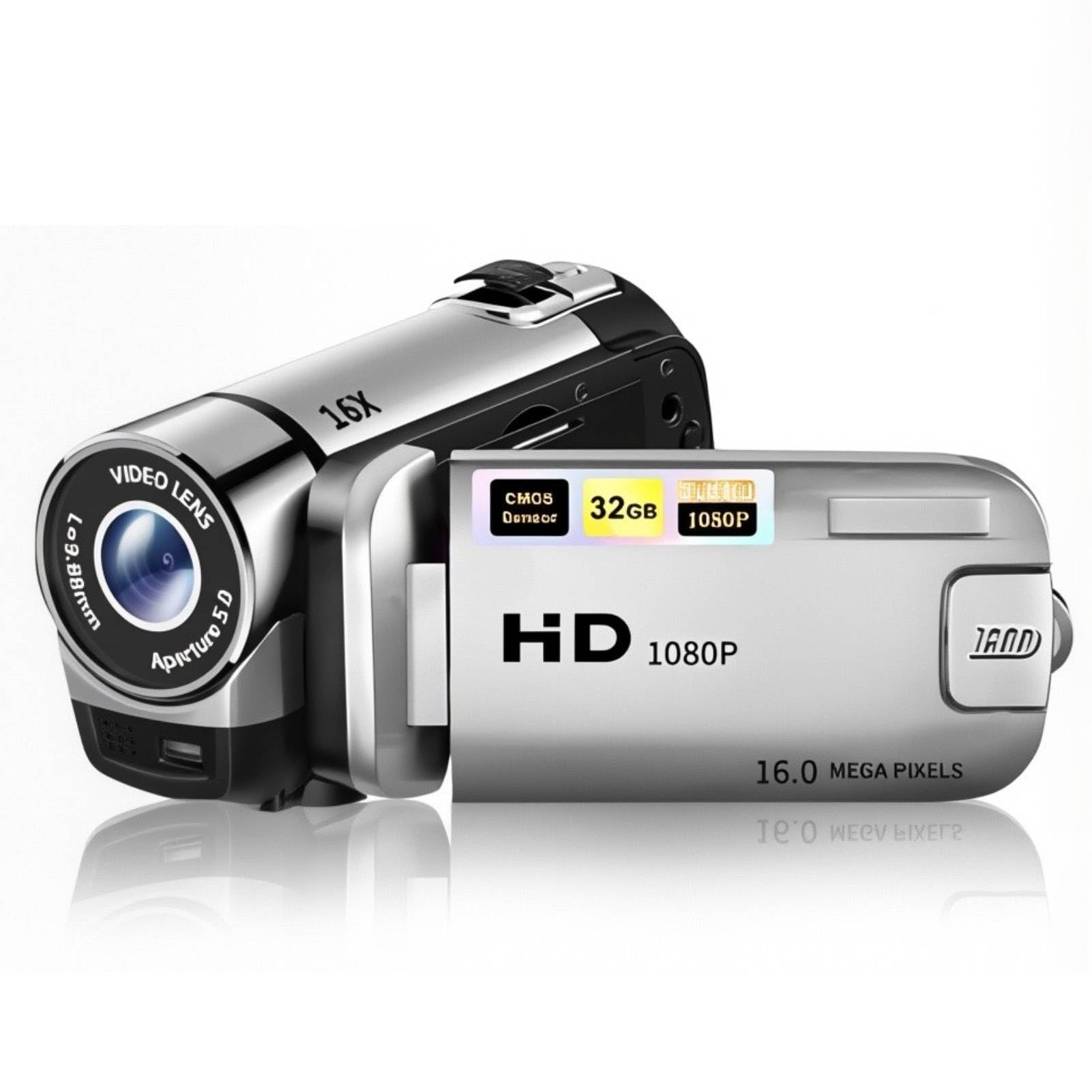 1080P Digital Camera for Photography, 16MP Vlogging Camera 16X Digital Zoom Digital Camera with 2.4in 360° Flip Screen, Compact Travel Camera for Teens Adult Beginner Kids (Silver)-image-9