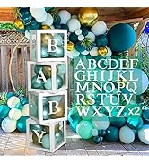 Kit Decorazioni Baby Shower Ragazzo - 131 Pezzi Palloncini Blu E Scatole Con Lettere - Foto 8