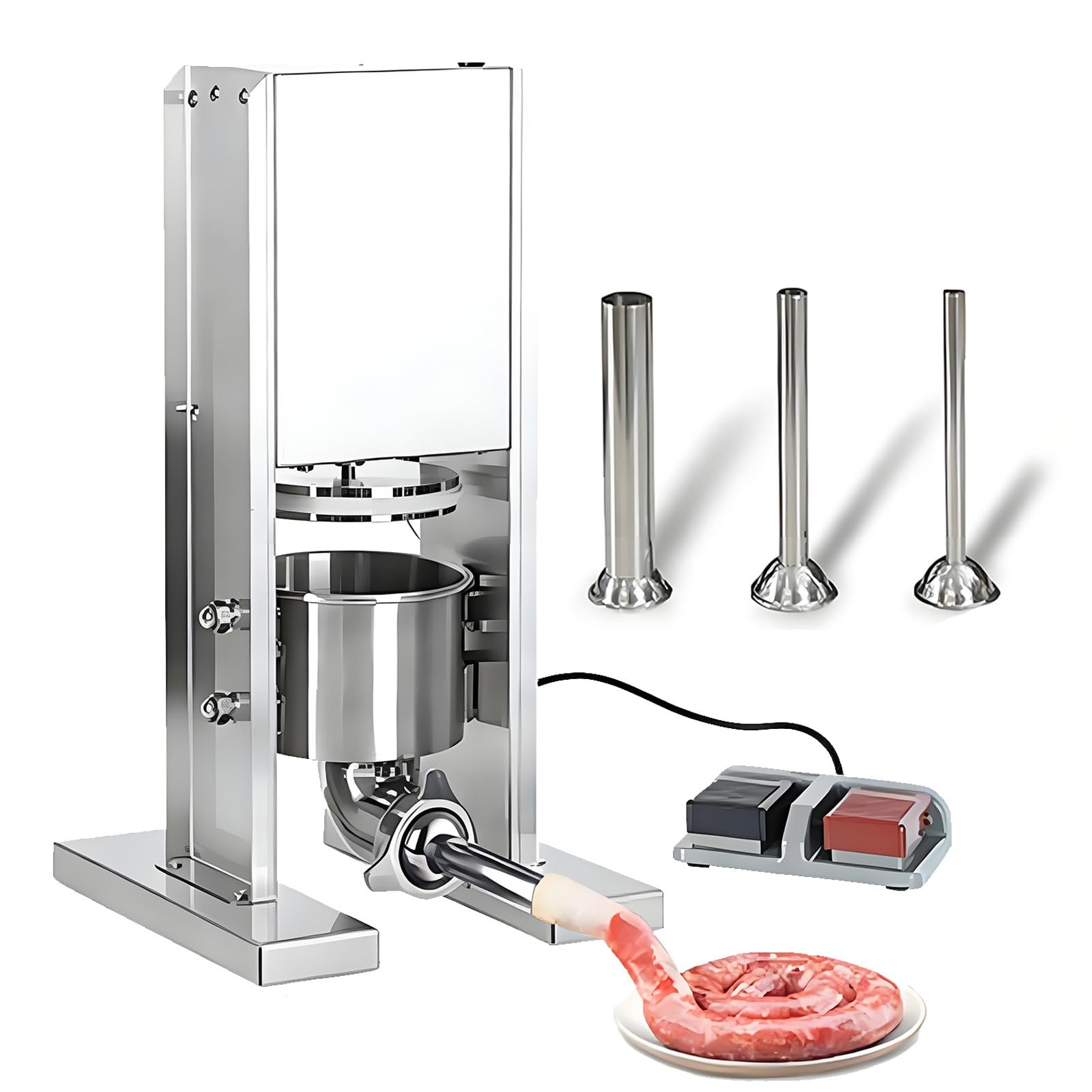 Poussoir à saucisses électrique à pédale pour charcuterie