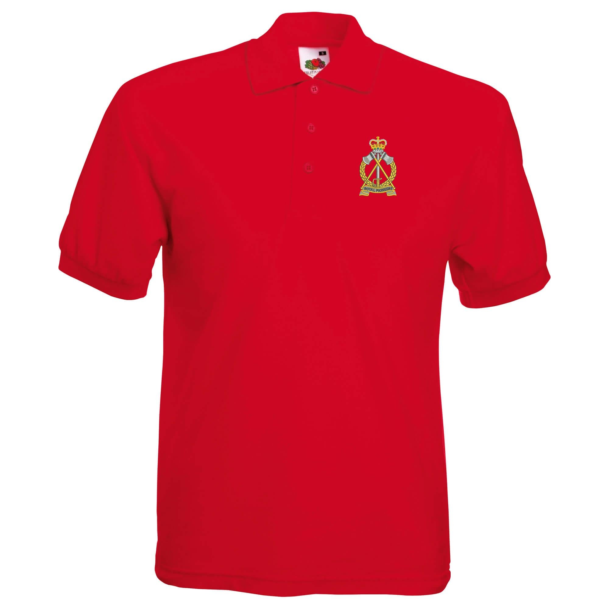 Pineapple Joe's Men's Red Royal Pioneer Corps Embroide Polo - Small
