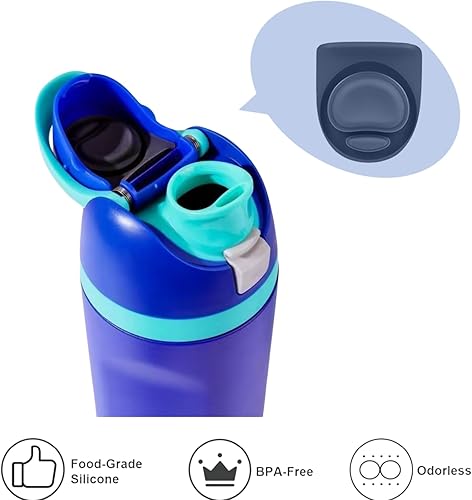 Miniatura 6 de YEEZUNPU 4 tapones de repuesto compatibles con Owala FreeSip de 24 onzas, 32 onzas, junta de silicona para tapa superior de botella de agua de