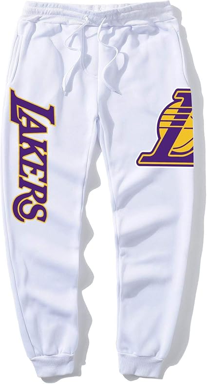 BCVDF Pantaloni della Tuta Lakers, Pantaloni Imbottiti da Basket da Uomo,  Adatti per l'Abbigliamento Autunnale e Invernale XL White : Amazon.it:  Abbigliamento