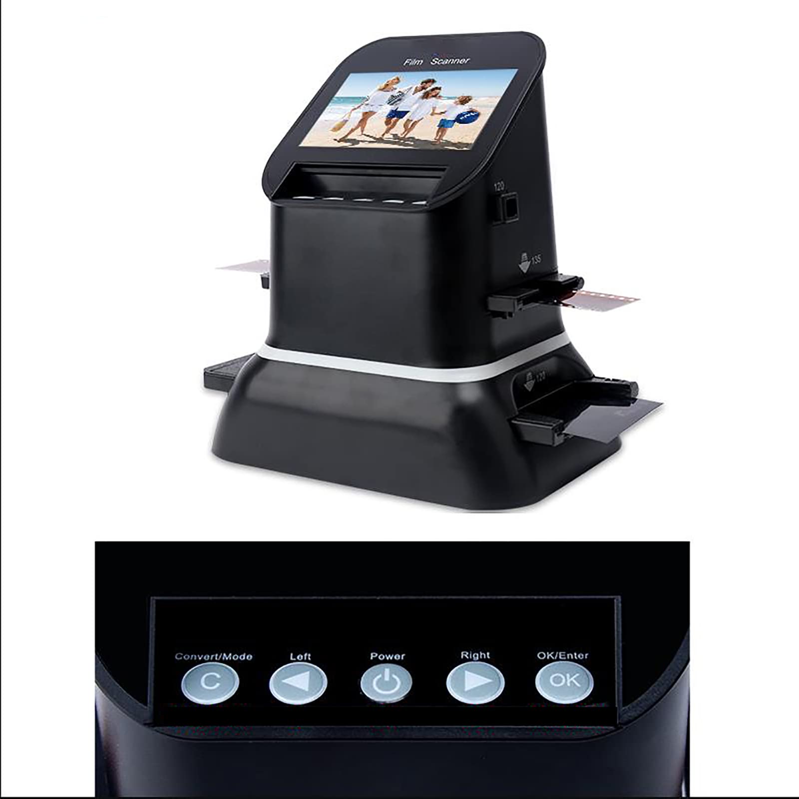 Scanner per film, scanner negativo da 22 MP con schermo LCD da 4,3 pollici, converte 35 mm, 135, 126, 127 negativi e diapositive in digitale JPEG