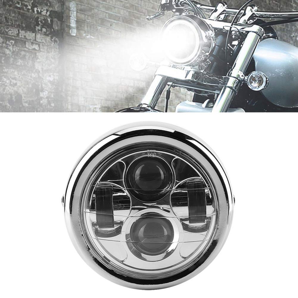 1 Faro Elettrico Retrò Per Motocicletta  Vetro Giallo Elettrolitico Faro Per Motocicletta Da 35 Faro Vintage 82922116