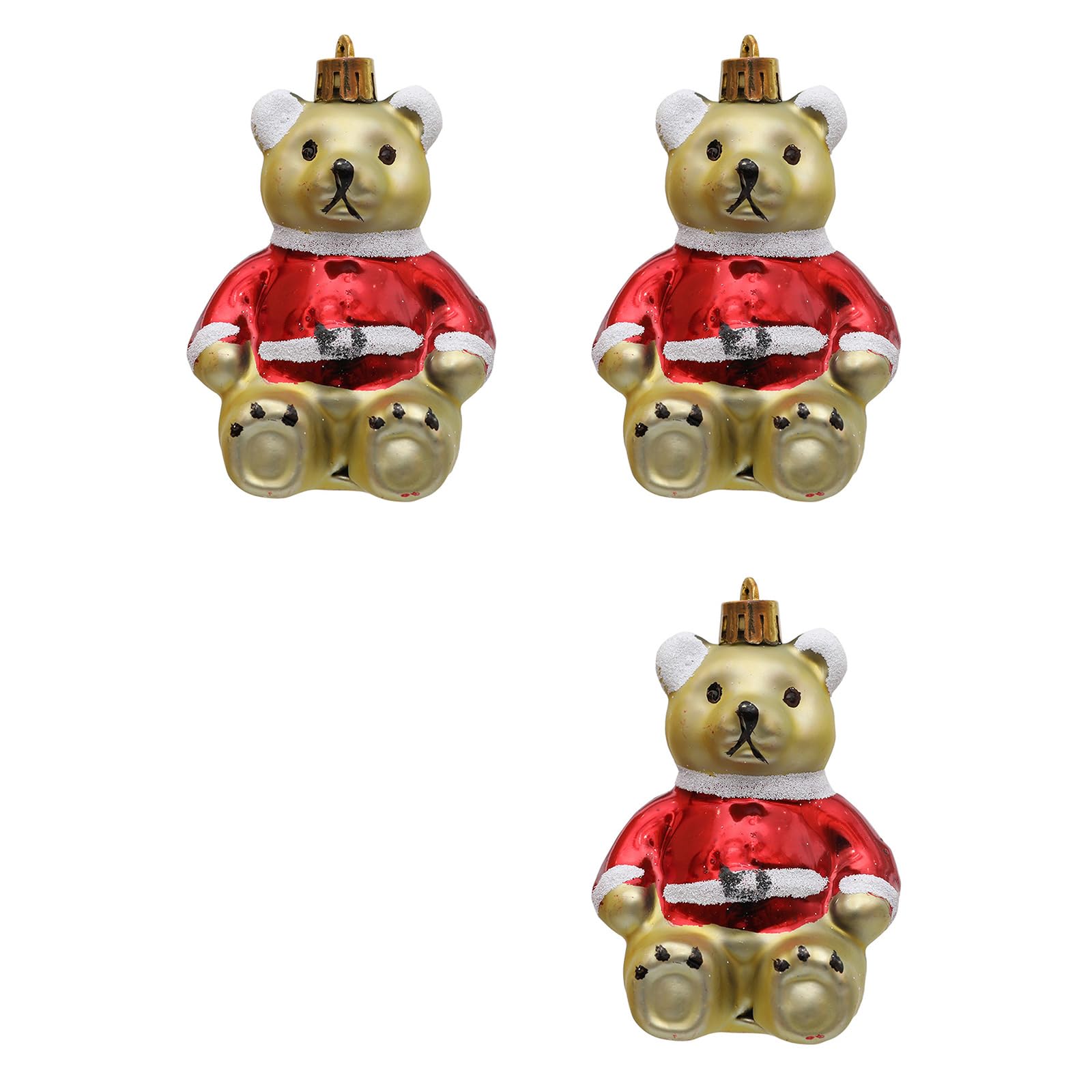 Jazuaiao 4pcs Christmas Tree Santa Ornament Colorful Christmas Dog Bear Decorations for Holiday Wedding Party Supplies Ornament