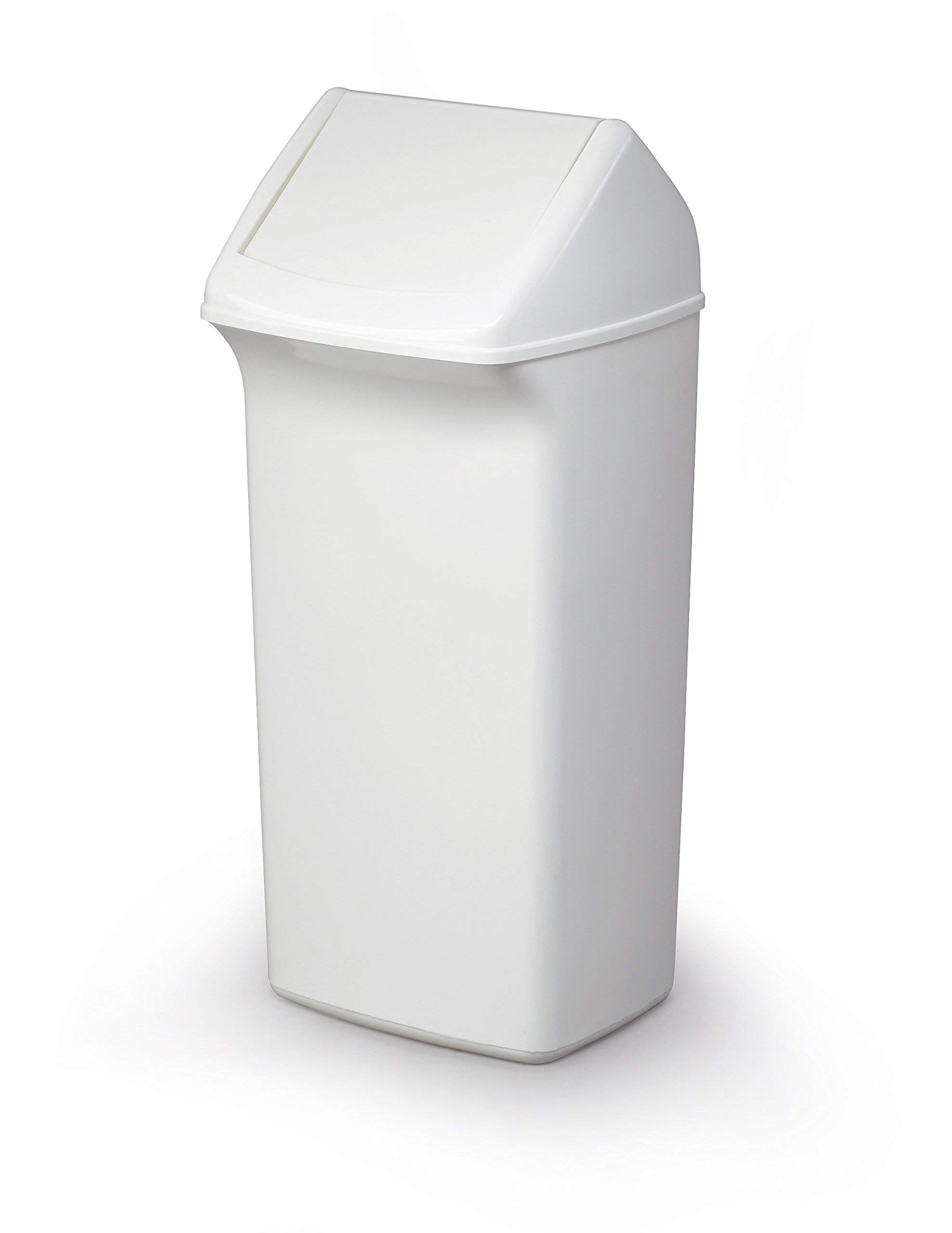 B&Q -  Durabin Contemporary White Square Recycling Bin + Swing Lid40L