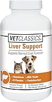 Vista 7 de Vet Classics Suplemento de salud para mascotas para perros, gatos, funciones hepáticas, vitaminas B, glutatión, cardo mariano, tabletas blandas