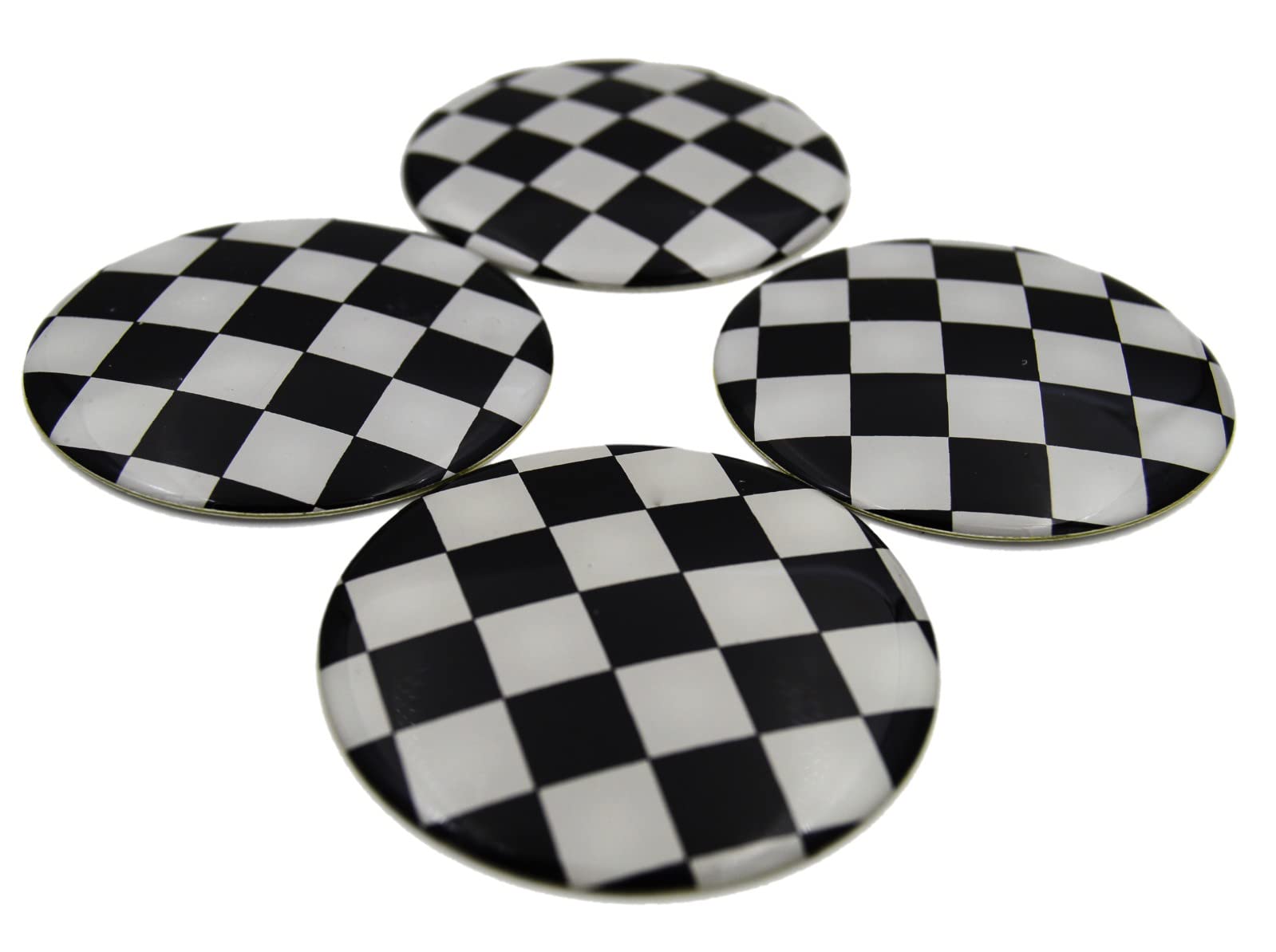 4X Checker Pattern UK Flag Wheel Center Cap Cover Compatible with Mini Coopers R50 R51 R52 R53 R55 R56 R57 R58 R59 R60 R61 F55 F56