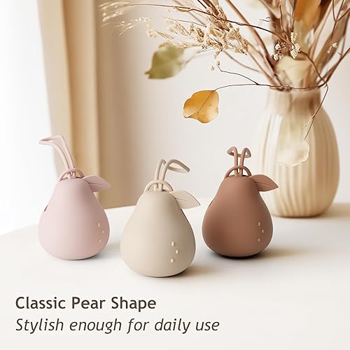 Miniatura 2 de Andy Bear Funda de silicona para chupete, funda de almacenamiento de silicona para bebé, portátil, a prueba de fugas, sin BPA, juego de 3 unidades,