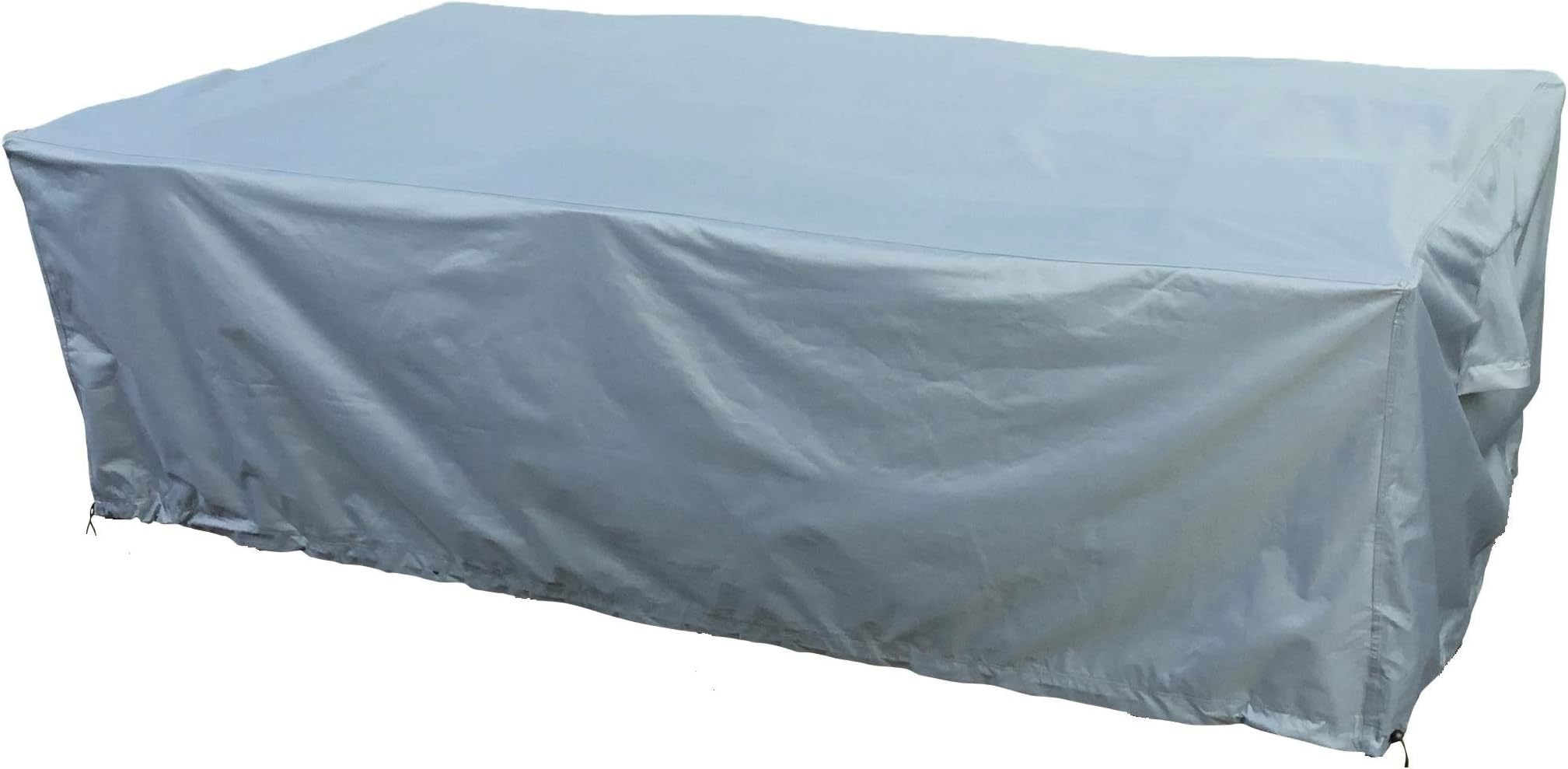 Kingsbridge Rectangular Garden Furniture Table Cover 600D Heavy Duty Fabric, Double Stitching, Waterproof, Anti UV, Breathable, Rip Proof, Grey Outdoor Patio Furniture Protector 240 x 135 x 80cm