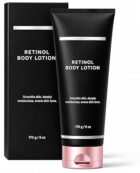 Retinol Body Lotion 170g Firming Body Cream for Crepeey Skin, Intensely Moisturizes Dry Skin, Dehydrated Skin on the Neck, Arms, Thighs & Legs