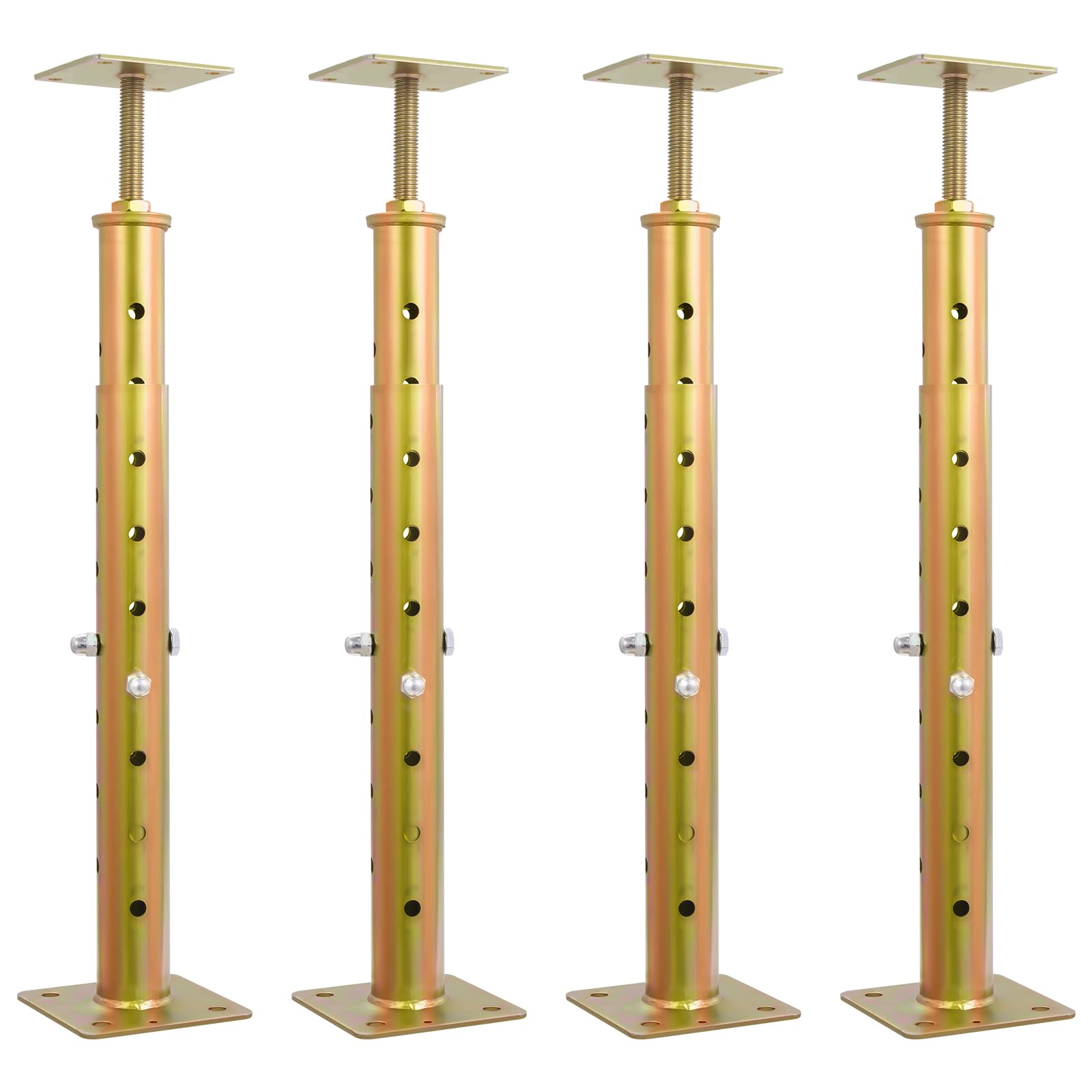 4Pack Adjustable Floor Jack,19" - 36" Telescoping Jack Post for Basement Deck Leveling, Heavy-Duty Steel Construction for DIY Crawl Spaces Heavily Loaded 4400lbs Capacity