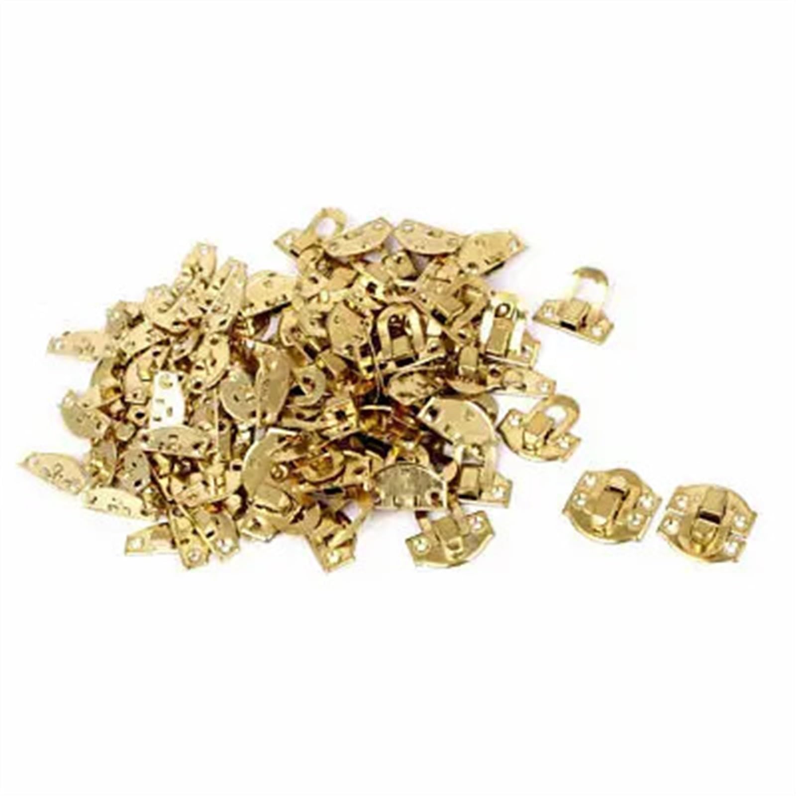 Loquet à bascule doré pour boîte et valise - Lot de 50 ferrures déco