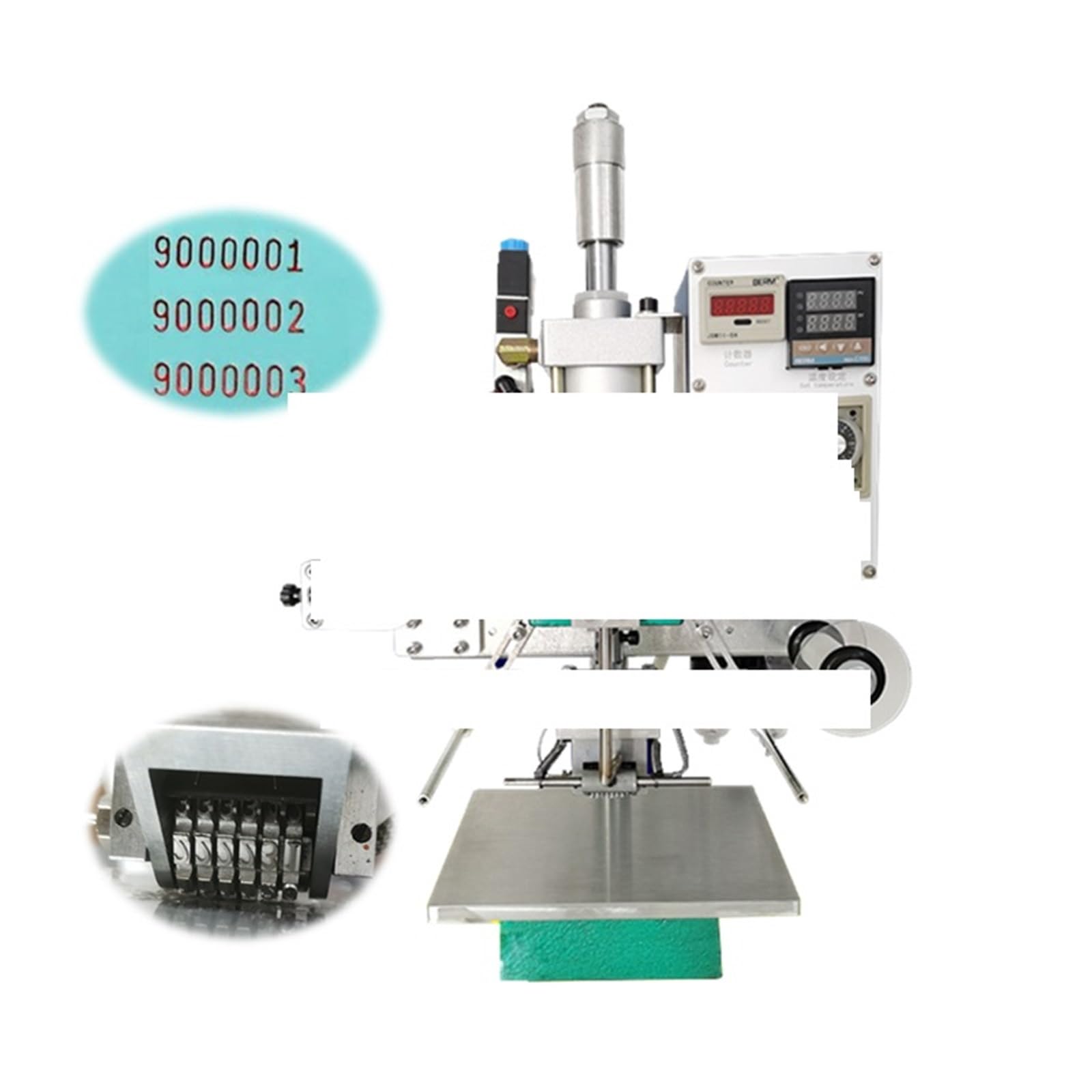 Macchina Automatica for codifica e Stampa a Caldo da 150 W, for Stampa su Carta e Legno, for codifica e Stampa di Date, profondità di Stampa 90 mm(Only Machine)
