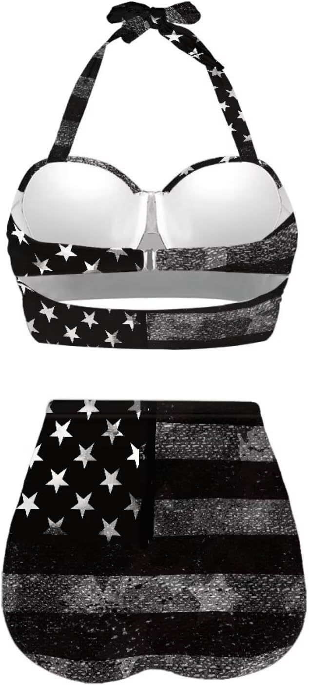 Yewattles Womens Bikini Two Piece Swimsuits Tummy Control Bathing Suits High Waisted Bikini Swimwear