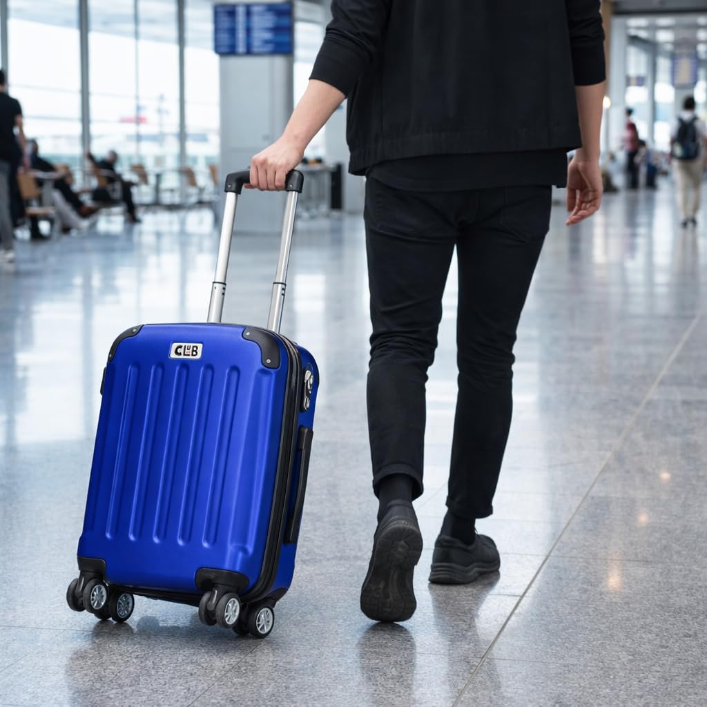 POSH Valigia Grande in ABS - Volume interno 100L - Rigida e leggera 3,7 kg 75x50x30 cm - Bagaglio da viaggio con chiusura a combinazione - Ruote girevoli a 360° - Ideale per viaggi di 14 giorni